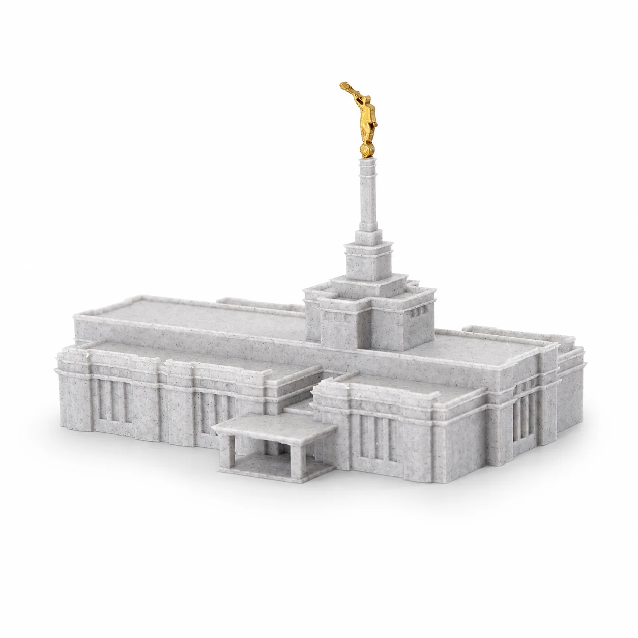 Adelaide Temple 3D printed model in Marble Grey - front hero shot